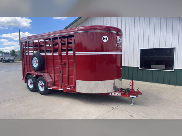2026 CornPro 7'x16' livestock 12k red w/spare