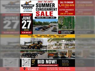 Summer Consignment Sale June 27th, 8:30 am