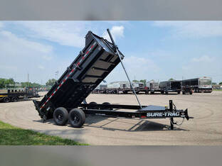 2026 Sure Trac 7'X14' 15.4K PS Tele Dump Trailer