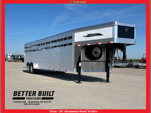 2026 Titan Aluminum Gooseneck Livestock 28'