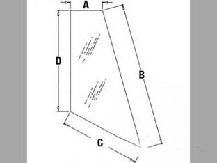 Cab Glass - Rear Corner Right Hand fits John Deere 315 310G 310J 310SG 310SJ 410G 410J 710 710G 710J 310 310G 310J 310SG 310SJ 315 315SG 410 410G 410J 710 710G 710J T164705
