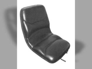 Seat - Contoured High Back Black Vinyl fits Case 480 480B 480C 580 580B 580C 580D 580K 580SE 580SK fits Ford fits Case IH 5250 5220 fits Allis Chalmers fits Bobcat 6563141 fits Cub Cadet fits Gleaner