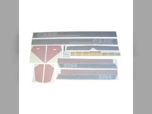 Cab Decal Set Black/Red/Silver - Vinyl fits Case IH 2394