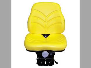 Seat Assembly - Mechanical Suspension Vinyl Yellow fits John Deere 5220 5300 5310 5320 5410 5420 5510 5520 fits New Holland fits Massey Ferguson fits Allis Chalmers fits White fits AGCO fits Deutz
