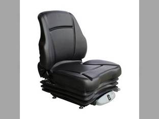 Sears Low Back Seat with Air Suspension Vinyl Black fits John Deere fits New Holland fits Case fits Massey Ferguson fits Caterpillar fits Kubota fits Case IH fits Komatsu fits Bobcat fits Challenger
