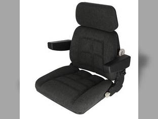 Seat Assembly Fabric Charcoal Gray fits John Deere fits New Holland fits Case fits International fits Massey Ferguson fits Ford fits Case IH fits Allis Chalmers fits White fits AGCO fits Deutz