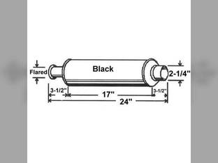 Muffler fits John Deere 1010 1010 2010 AT16380 DR-16