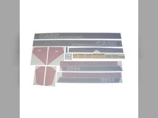 Cab Decal Set Black/Red/Silver - Vinyl fits Case IH 3594