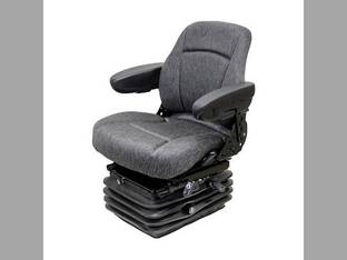 Seat Assembly - Air Suspension Charcoal Gray Fabric 71-89 Magnum 91-93 Steiger fits New Holland T8010 T8020 T8030 T8050 TM120 TM125 TM130 TM135 TM140 8670 8770 8870 8970 fits Case IH fits McCormick