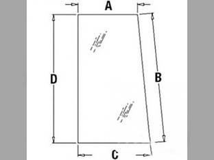 Cab Glass - Side Rear Left Hand / Rear Right Hand fits John Deere 300 300D 310D 410D 510 510D 710 315 710D 300 300D 310 310D 315 315D 410 410D 510 510D 710 710D AT139793 AT171898 AT151482