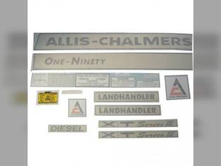 190XT Decal Set Series III Black on Cream Vinyl fits Allis Chalmers 190XT
