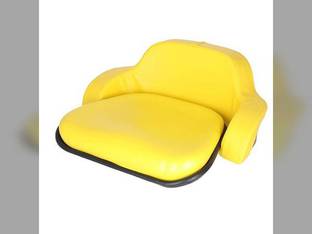 Seat Cushion Set - 2 Piece Steel Back Vinyl Yellow fits John Deere 2630 2640 4020 2040 820 830 1020 1030 1120 1520 1530 2020 2030 2150 2155 2255 2355 2440 2555 2750 2755 2955 4000 4230 4320 TY9379