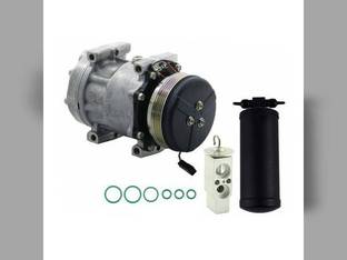 Compressor Receiver Drier and Valve Kit with 4 Groove Clutch fits Massey Ferguson 5455 5460 6460 6465 6475 6480 6485 6490 6495 6497 6499 7465 7475 7485 3789035M1 4789035M1 fits Challenger fits AGCO