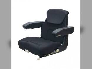 Seat Assembly Fabric Black Fully Fold able fits John Deere fits New Holland fits Case fits International fits Massey Ferguson fits Ford fits Case IH fits Allis Chalmers fits White fits AGCO