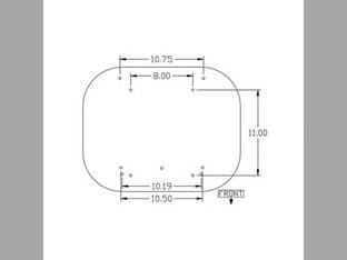 3 Pc. Seat Cushion Set with Hardware Fits IH 1026 1066 1206 1256